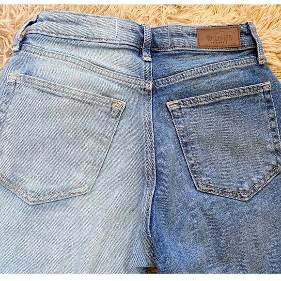Hollister Ultra High-Rise Two-Toned Stacked Vintage Straight Jeans sz 24 - Picture 10 of 15